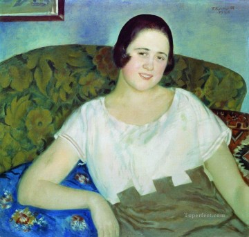  Mikhailovich Pintura al %C3%B3leo - retrato de i ivanova 1926 Boris Mikhailovich Kustodiev